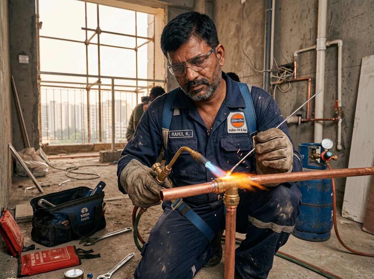LPG Express Gas Line Service professional pipeline technician