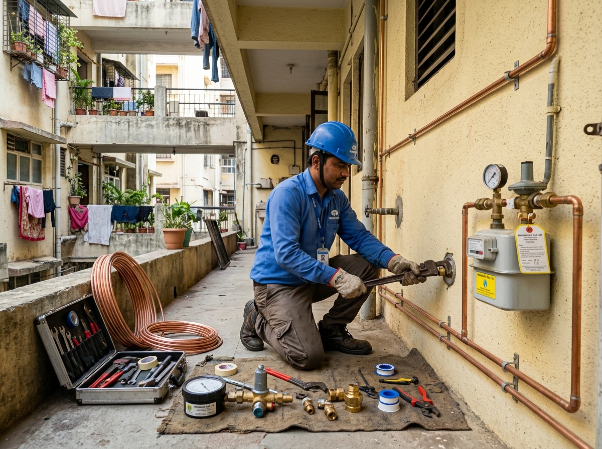 Professional LPG gas installation work