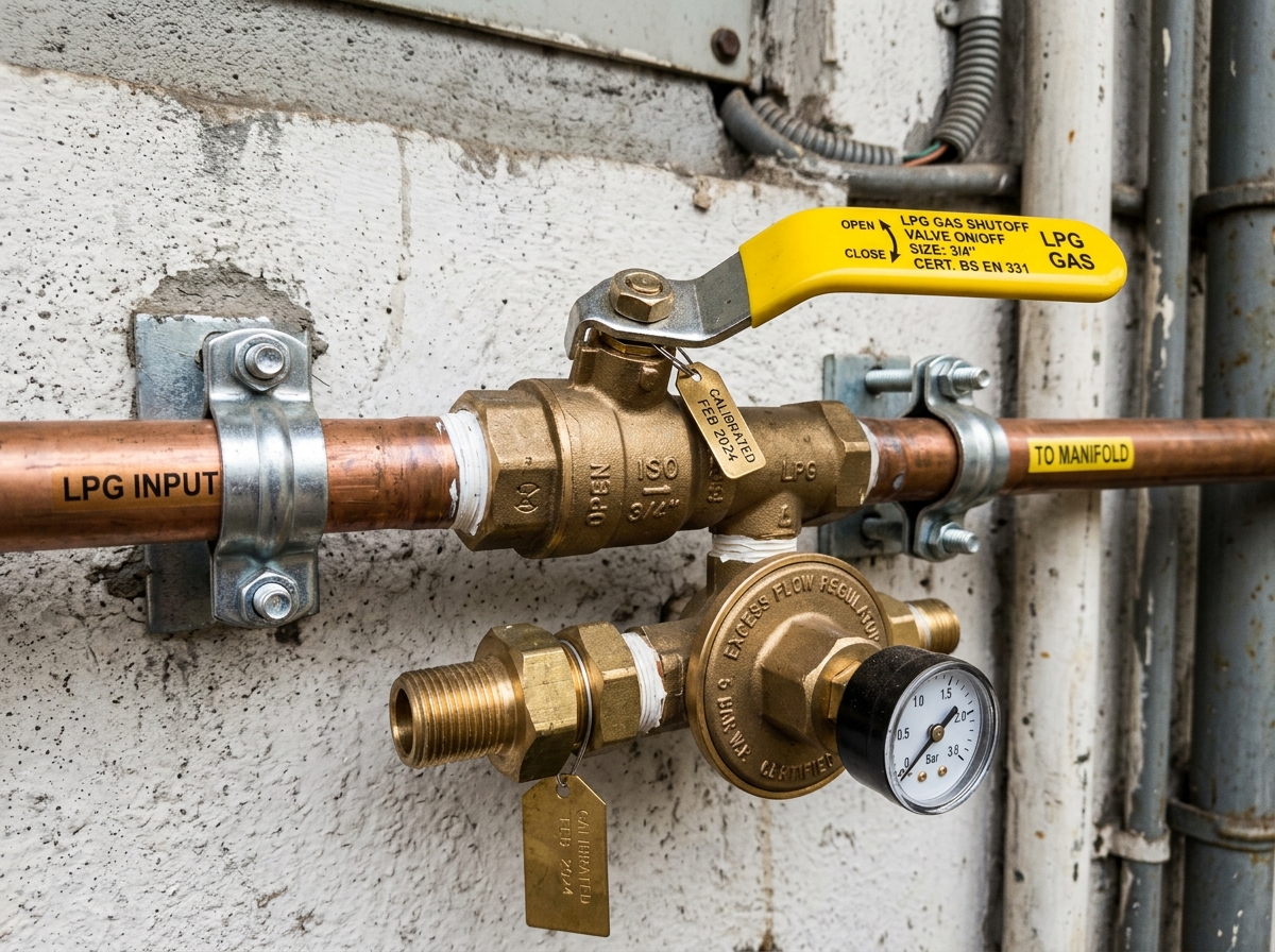 Professional LPG safety valve and pipeline installation